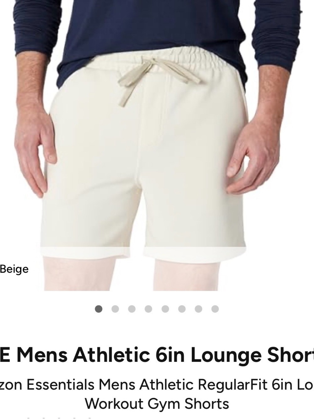Amazon Essentials Men’s Athletic Shorts in Cream